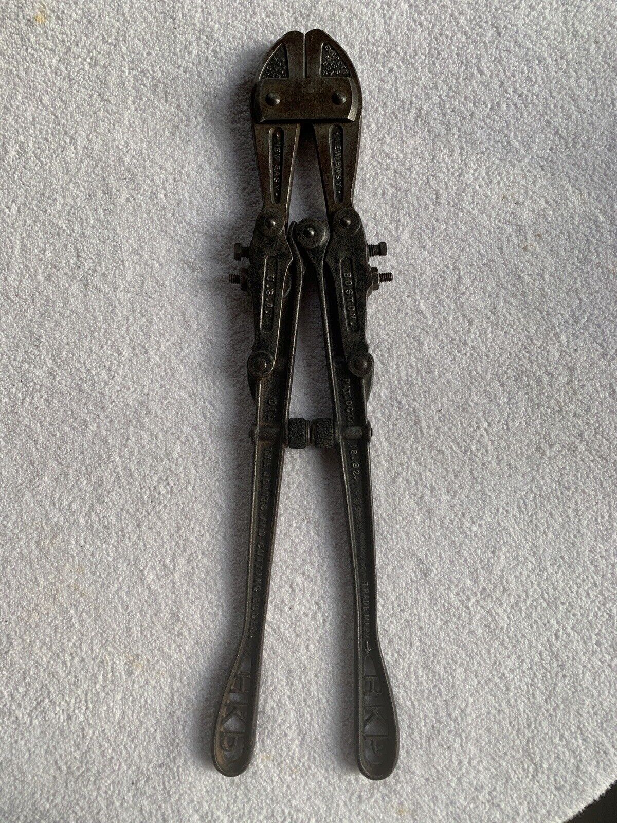 Antique H.K. Porter\'s “New Easy” Bolt Cutter No. 0 Made In Boston USA 1892 Steel