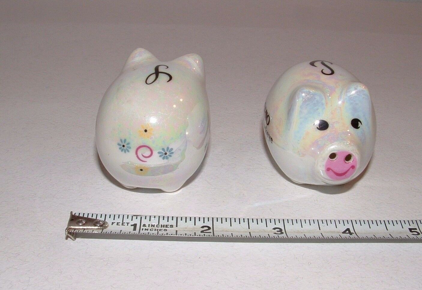 Pig Salt & Pepper Shakers, Ohio / Buckeye / Carnation, Age Unknown, pre-owned