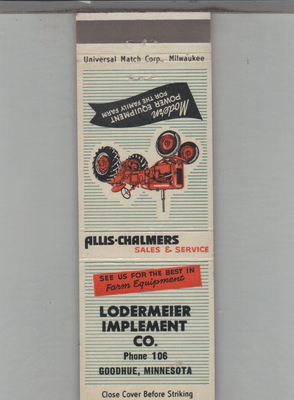 Allils-Chalmers Tractor Dealer Lodermeir Implement Co. Goodhue, MN