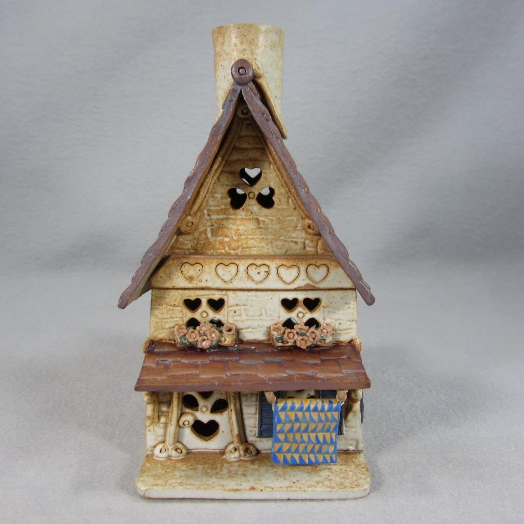 Windy Meadows Pottery Candle House 1989 Country Lane Miniature  Cottage