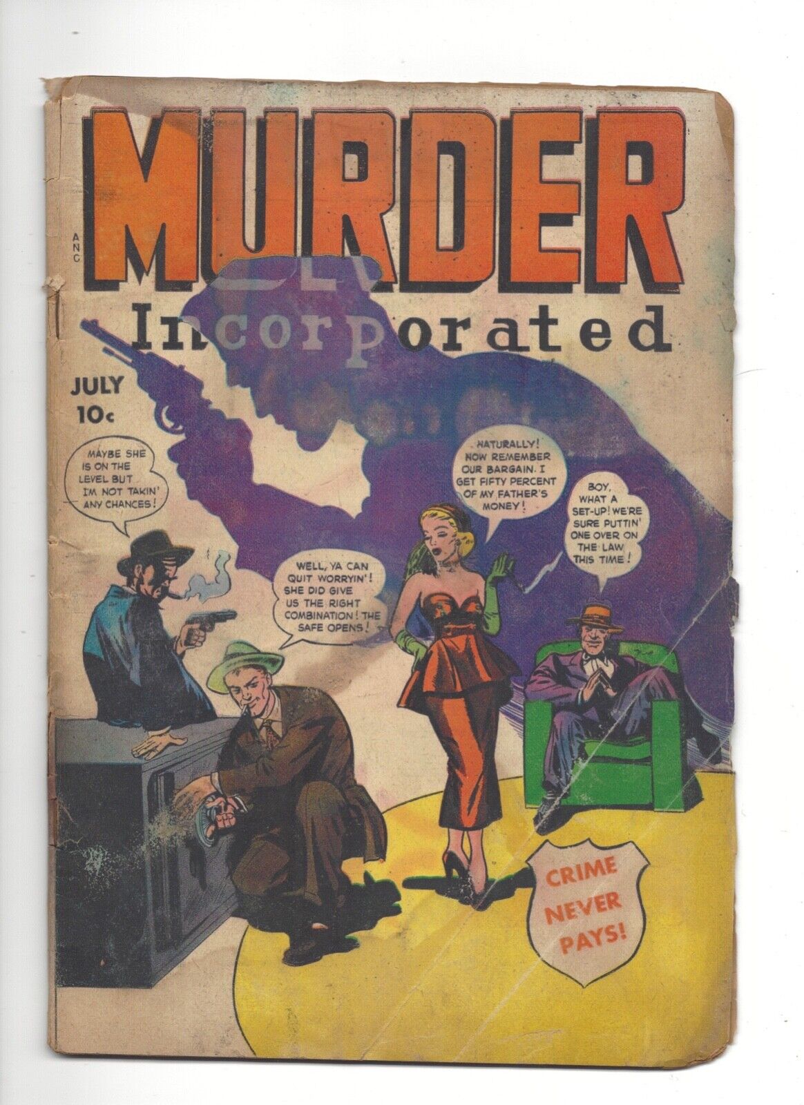 Murder Incorporated #12 (1st Series) Pre-Code Crime Fox Feature Syndicate 1949 