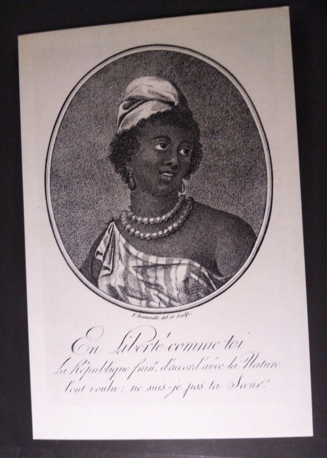 RARE POSTCARD 150th ANNIVERSARY OF THE FRENCH REVOLUTION ABOLITION OF SLAVERY.  