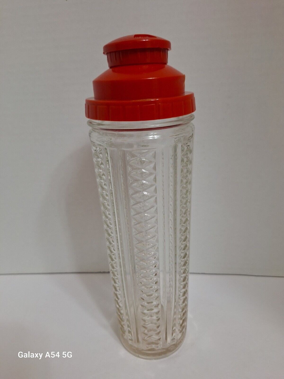 Vintage Medco 550 NYC Dial-A-Drink Skyscraper Cocktail Shaker Red Strainer  Read