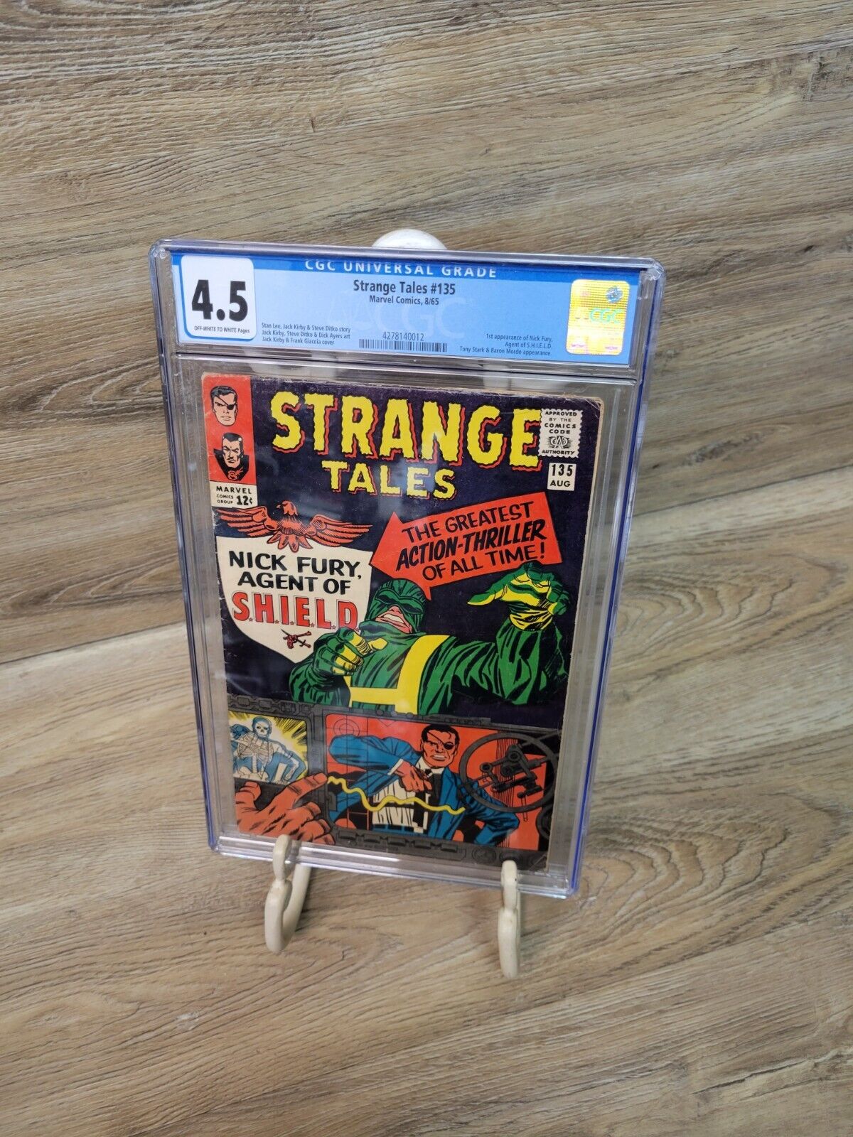 Strange Tales #135 1st App. Nick Fury Agent of Shield Marvel Comic 1965 CGC 4.5