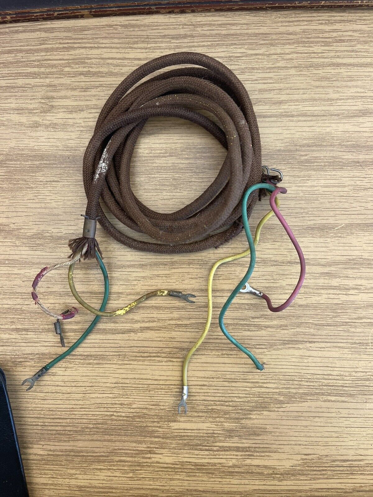 Western Electric D3AL Cloth Telephone Line Cord- Has a Little Dry Rot 5-6' L