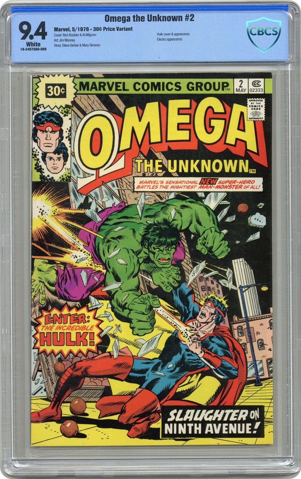 Omega The Unknown 30 Cent Edition #2 CBCS 9.4 1976 19-34D70A0-068
