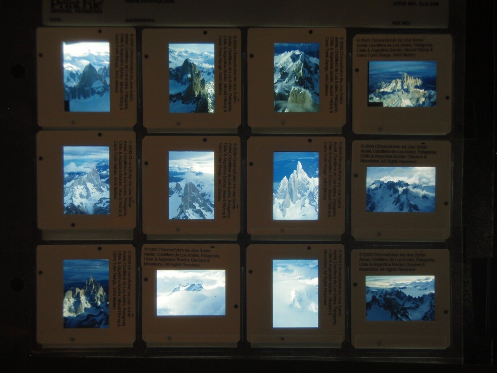CHILI & ARGENTINA * 48 Slides + 6 Larger * Patagonia Andes Mountains Glaciers