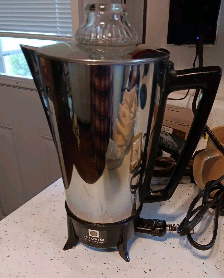 Vintage Presto Super Speed 12 Cup Coffee Percolator Complete TESTED WORKS