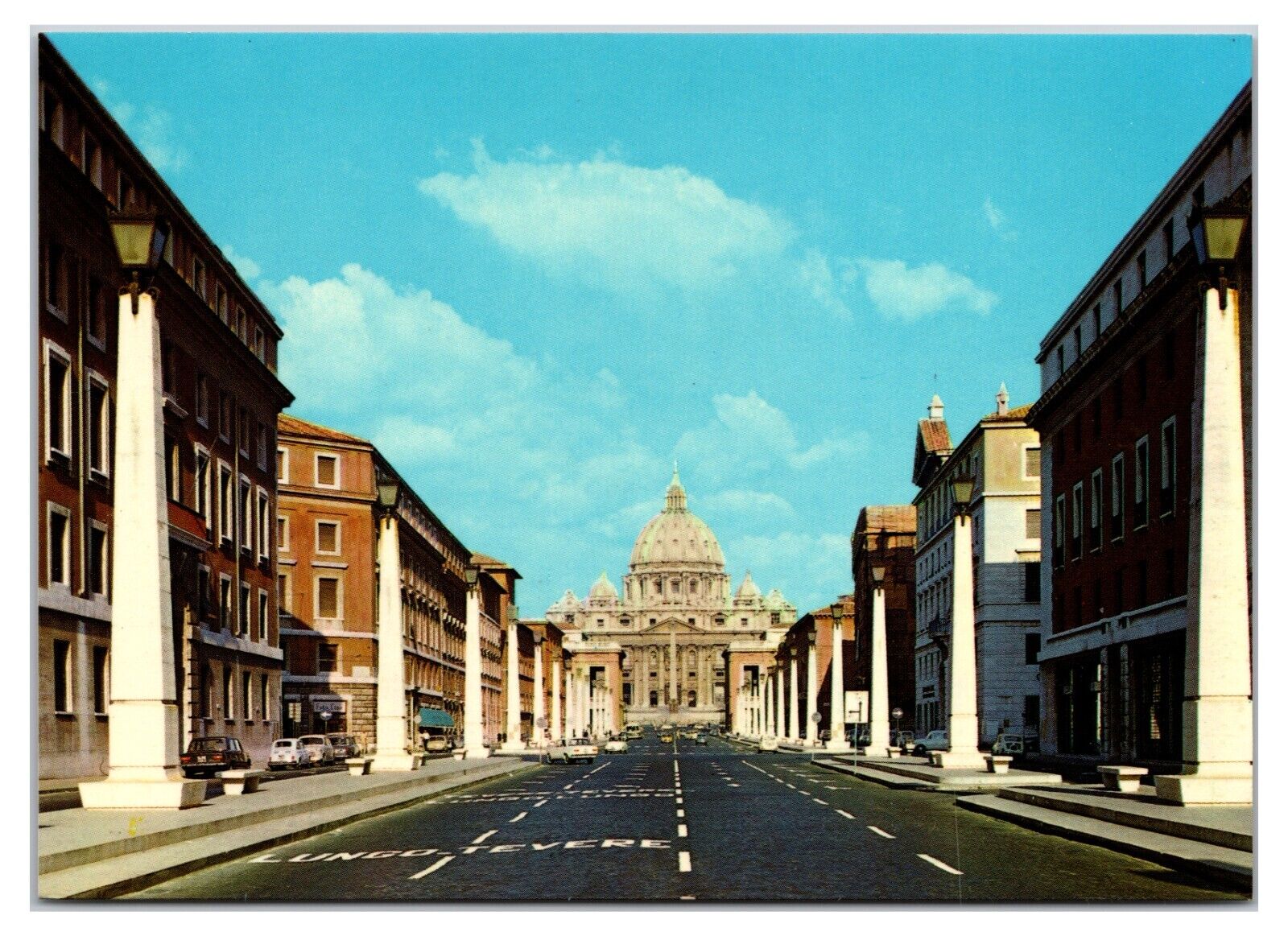 Vintage 1970s - Lateran Agreements Street - Rome, Italy Postcard (UnPosted)
