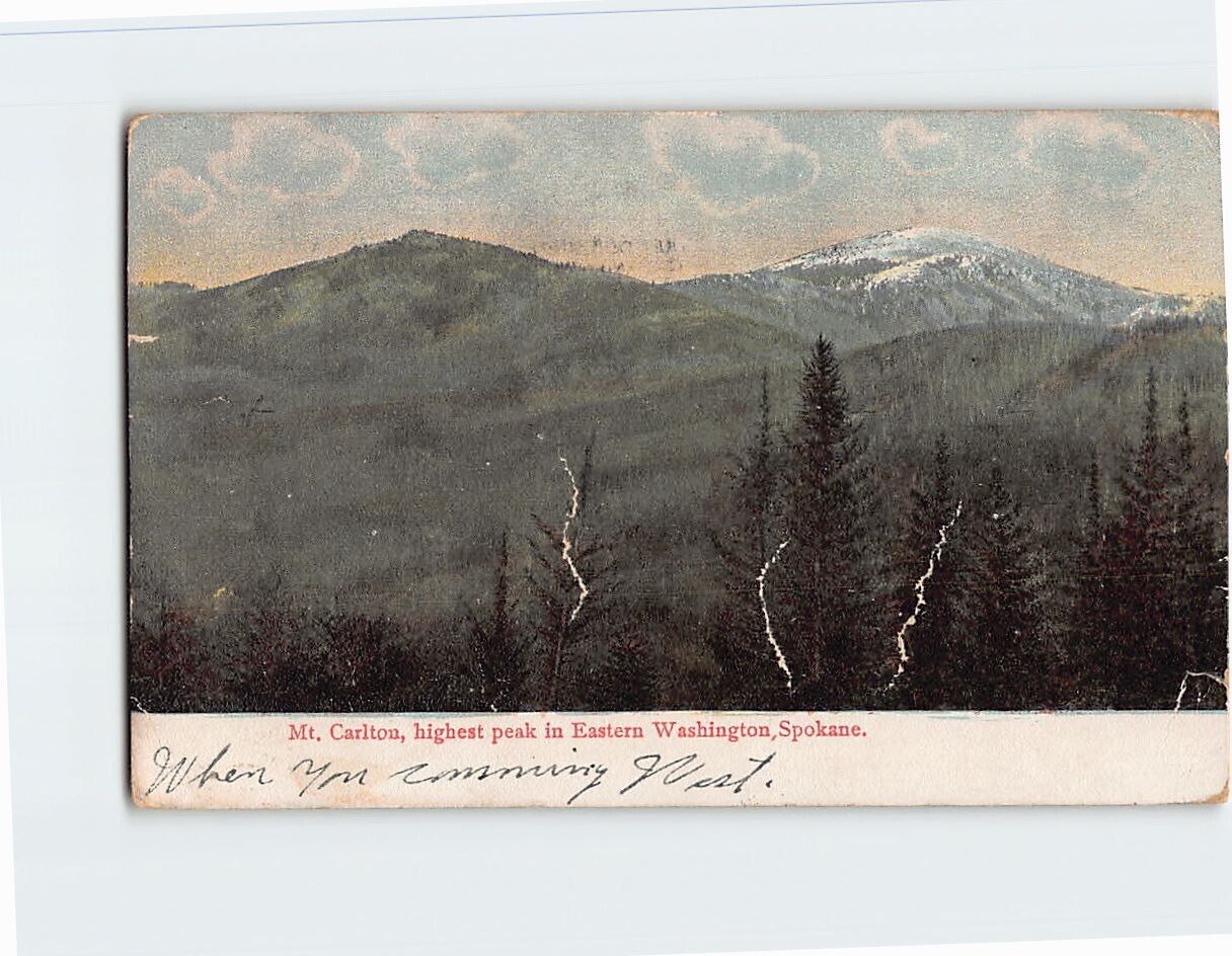 Postcard Mt. Carlton Eastern Washington Spokane USA