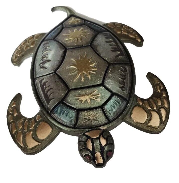 Resin Made Multi-color Sea Turtle- Meduim Size- Handmade