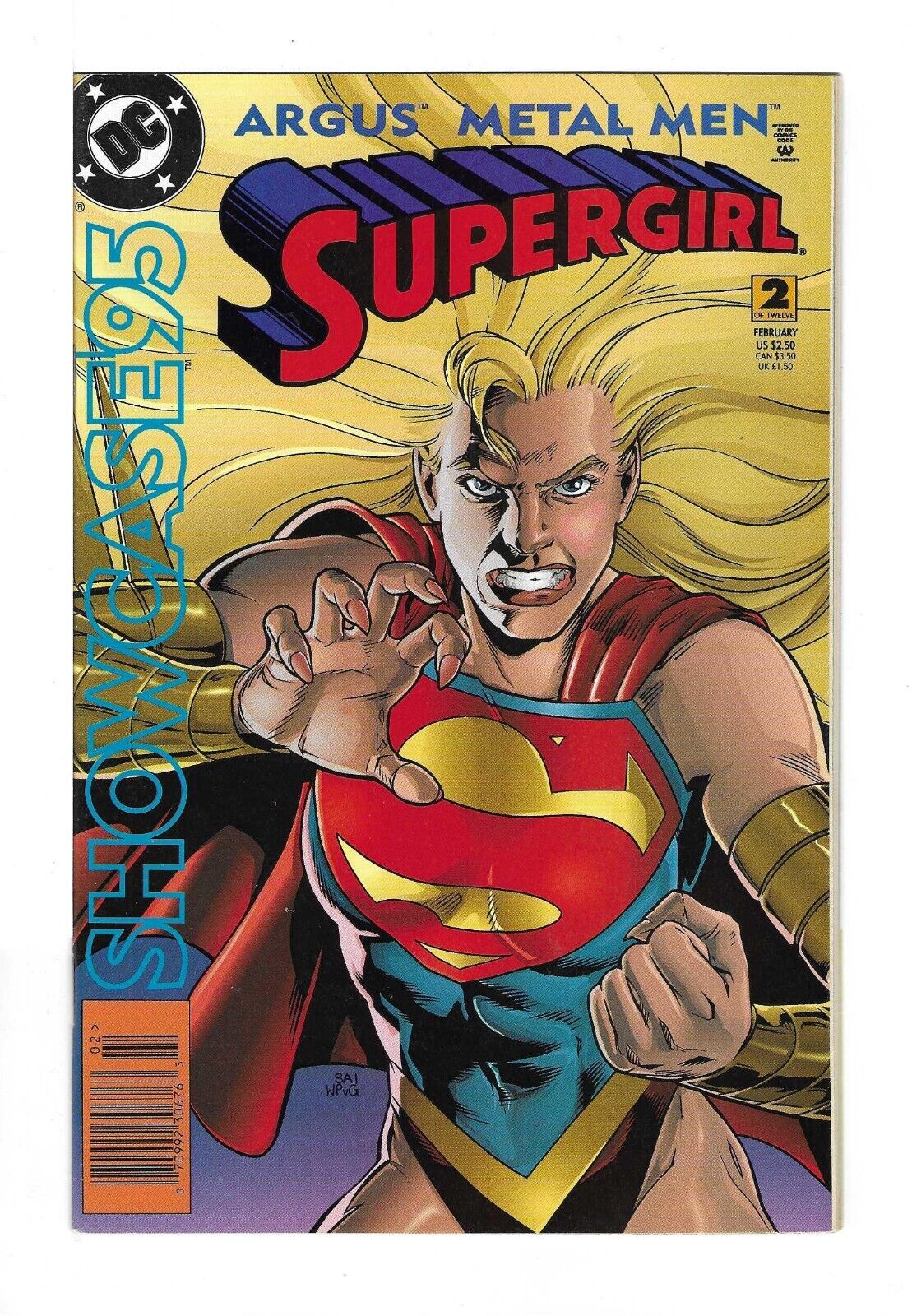 SHOWCASE \'95 #2 --- SUPERGIRL ARGUS METAL MEN HI-GRADE DC Comics 1995 NM
