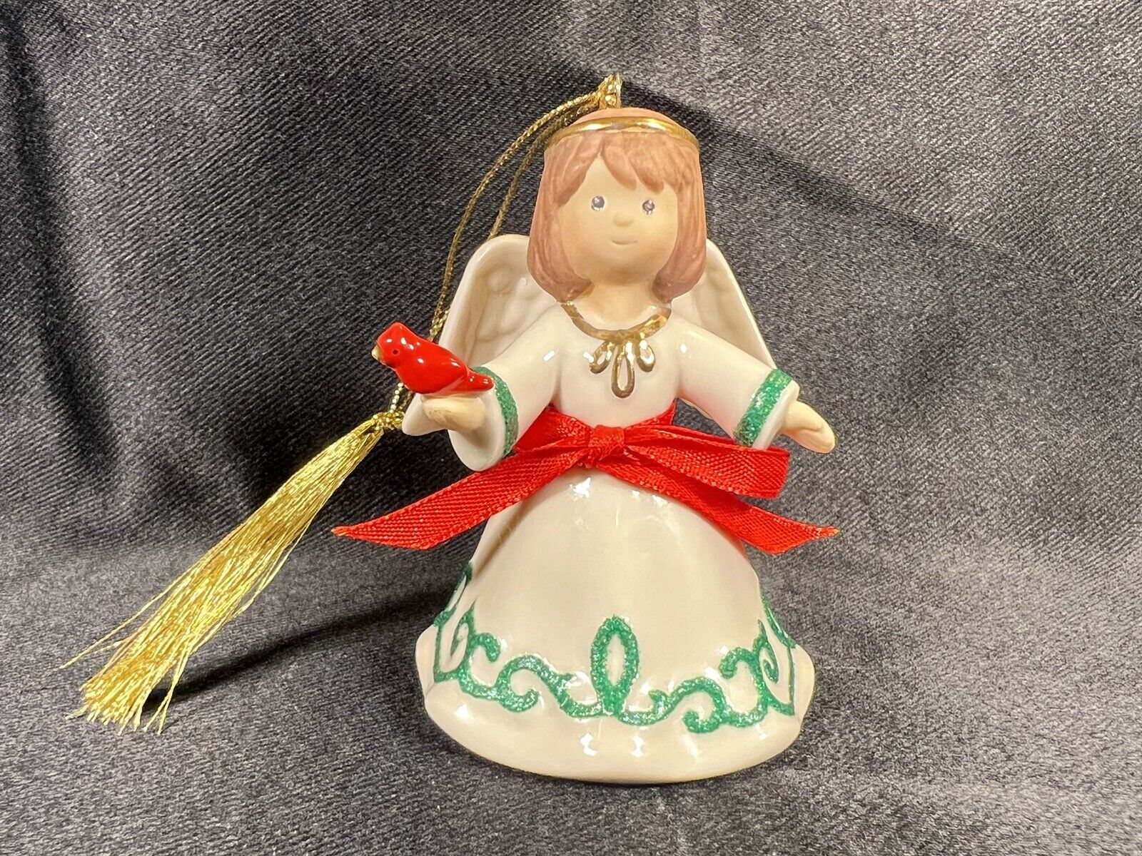Vintage Lenox The Angels Gift Ornament Red Cardinal And Angel