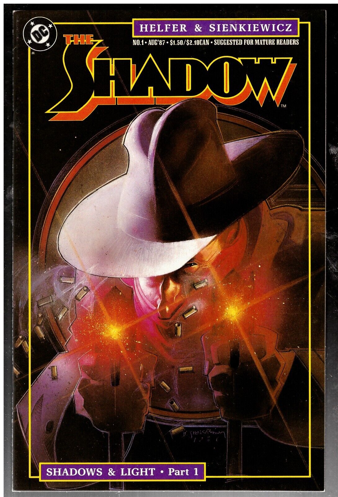 THE SHADOW: SHADOWS AND LIGHT #1 DC COMICS 1987 9.0 VF/NM BILL SIENKIEWCZ CGC IT