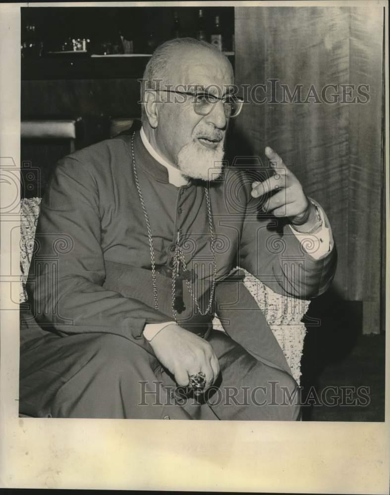 1962 Press Photo Lebanese & Syrian Catholic spiritual leader in New Orleans
