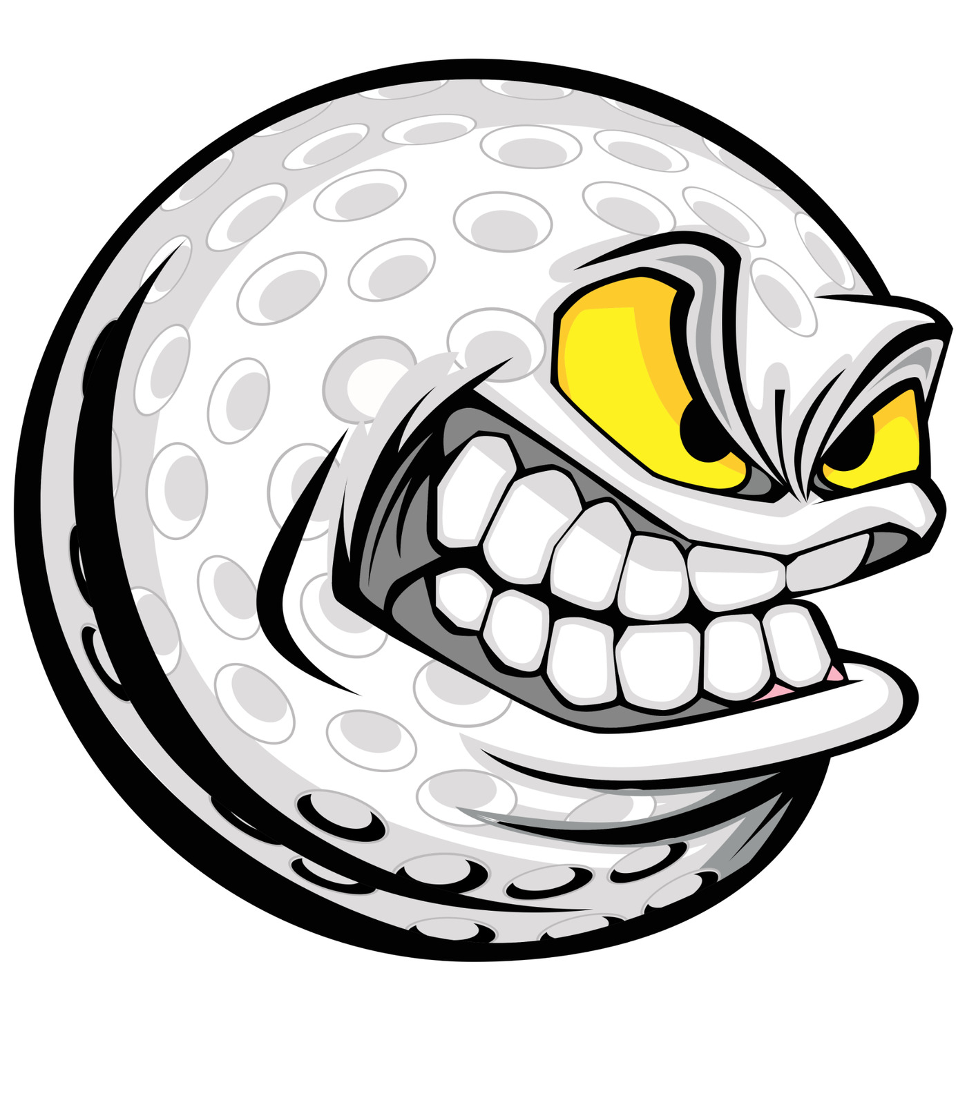 MEAN GOLF BALL PGA LIV GOLF  Sticker /  Decal  | 10 Sizes with TRACKING