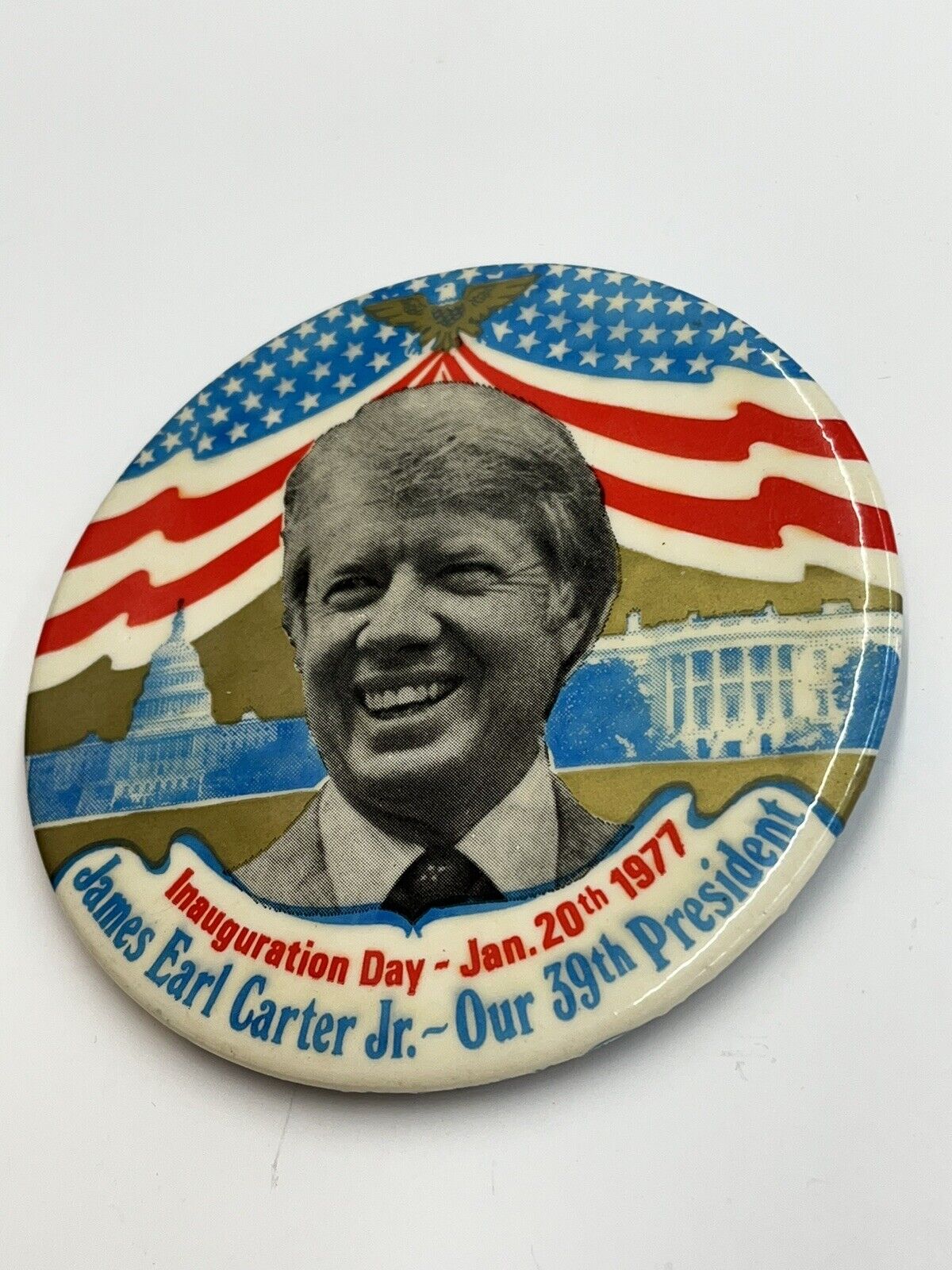 JAN. 20, 1977 JAMES EARL CARTER JR. 39TH PRESIDENT INAUGURATION DAY 6” BUTTON