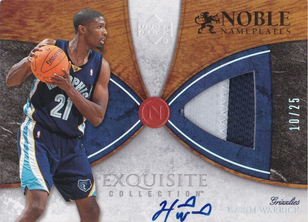 2006-07 Hakim Warrick Exquisite Collection Noble Nameplates #NNHW /25 Grizzlies