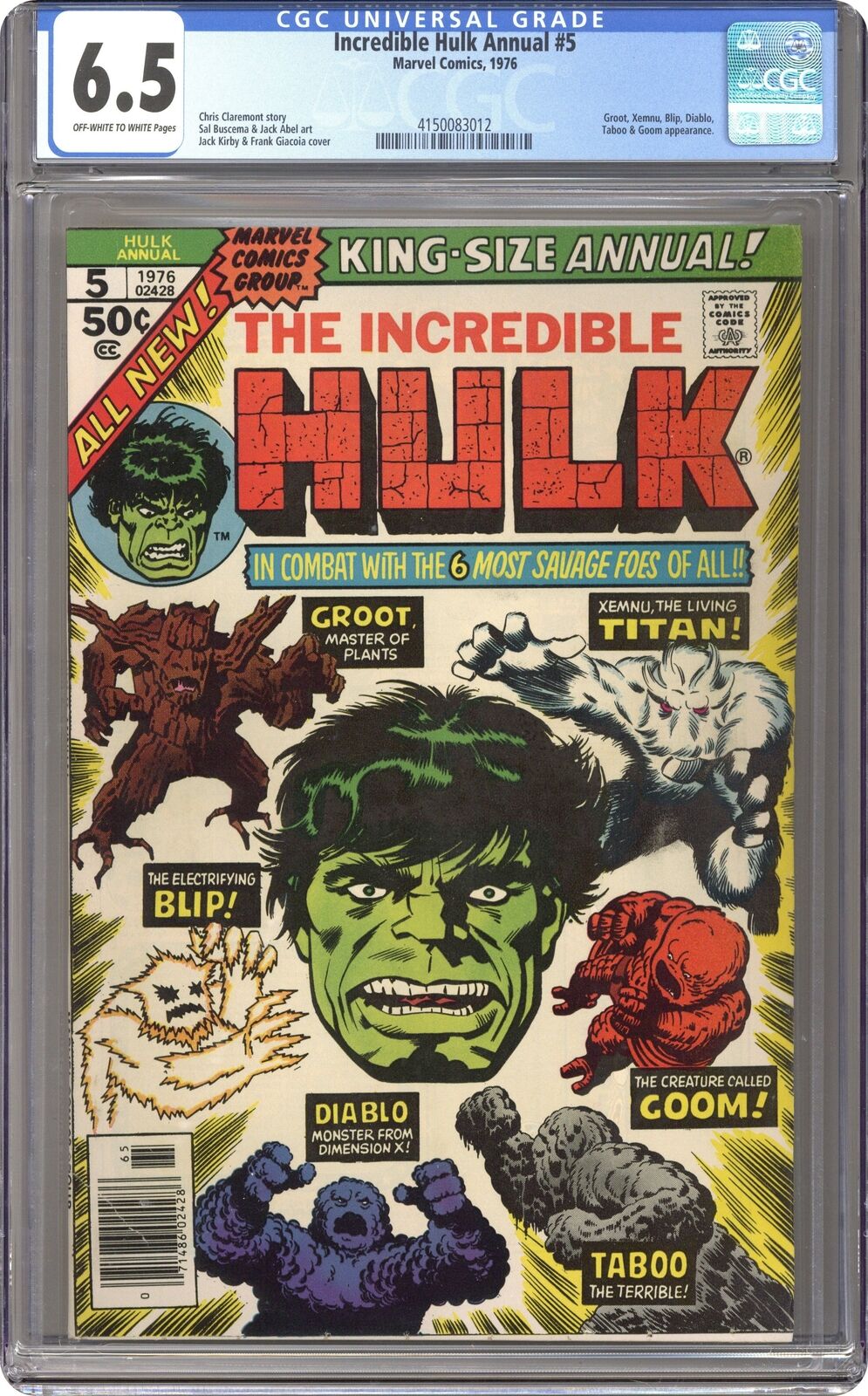 Incredible Hulk Annual #5 CGC 6.5 1976 4150083012