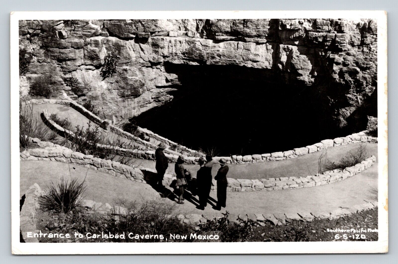 RPPC People View Entrance to Carlsbad Caverns New Mexico VINTAGE Postcard 1280