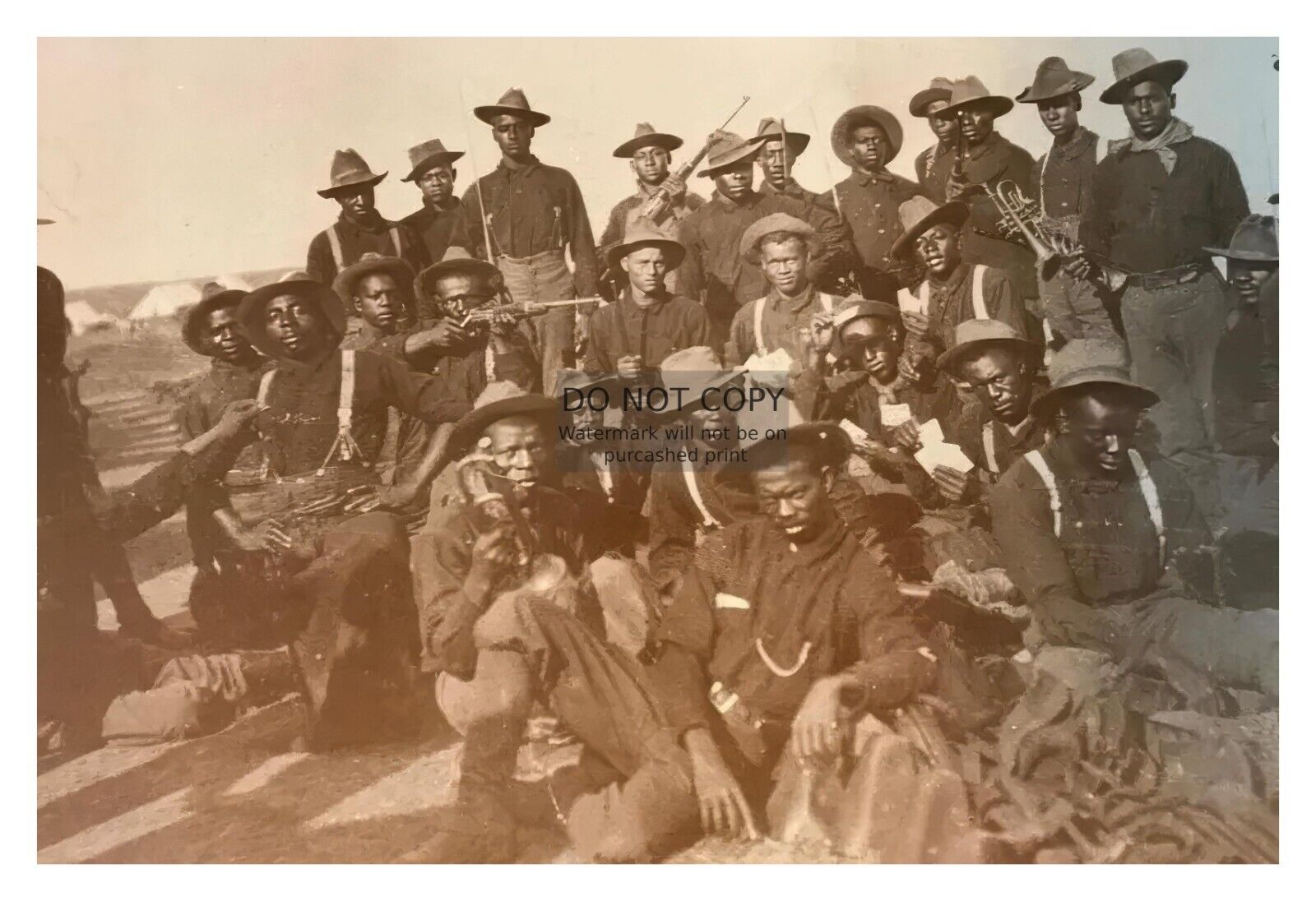 BUFFALO AFRICAN AMERICAN SOLDIERS AMERICAN FRONTIER HISTORICAL 4X6 PHOTO