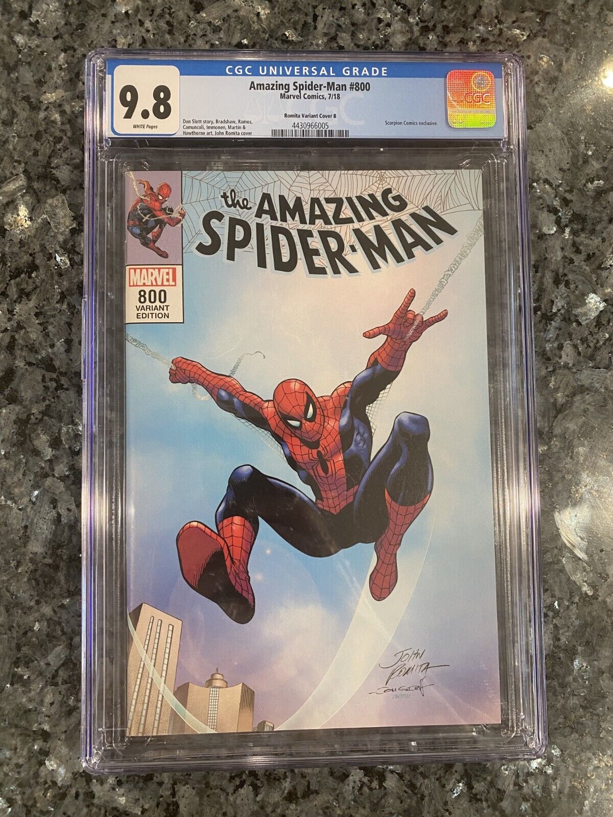 Monumental Milestone: Amazing Spider-Man#800 Romita Variant-CGC 9.8 Whites Pages