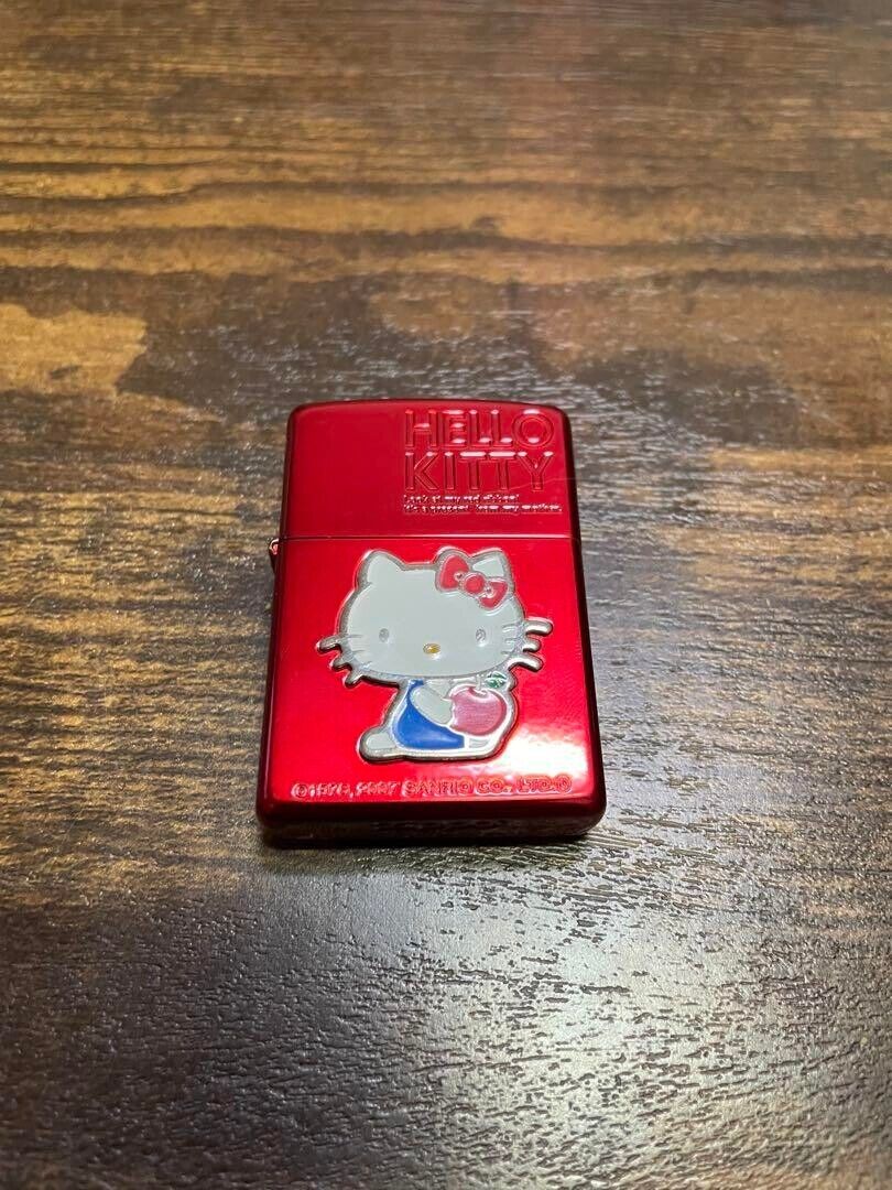Sanrio Hello Kitty Zippo Oil Lighter Limited Rare 2009 Red Pre-owned JP AM223