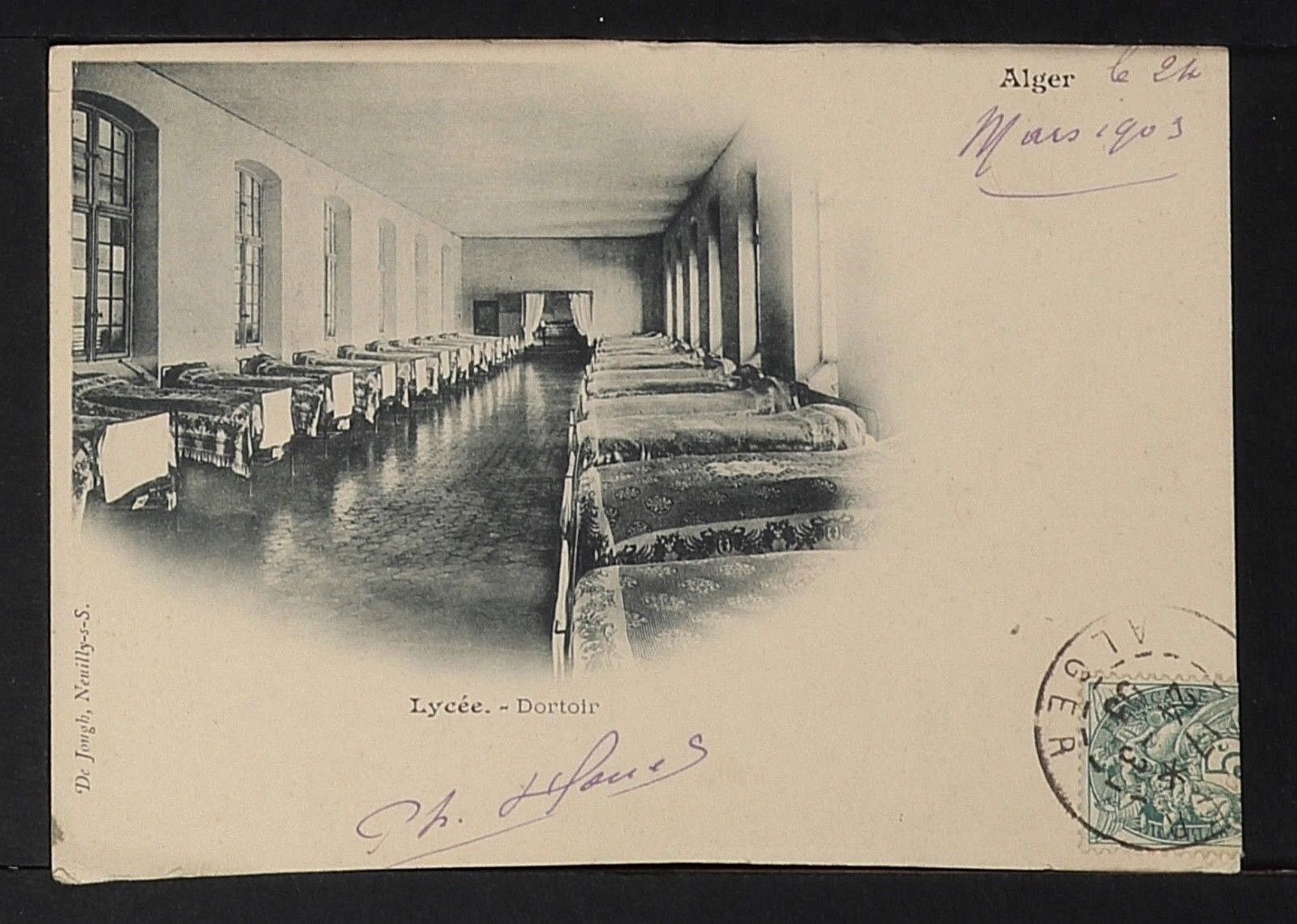 ALGERIA 04-ARGER -Lycée Dortoir (Sent to Madrid in 1903)  (Undivided Back)