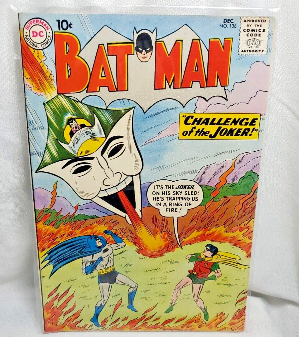BATMAN #136  VF Condition Silver Age 1960 Joker Cover Key Issue RAW