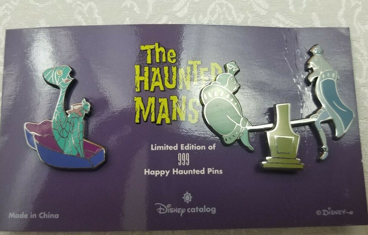 Disney Catalog LE 999 Haunted Mansion Lot of 10/13 Pin Set In Original Sealed 