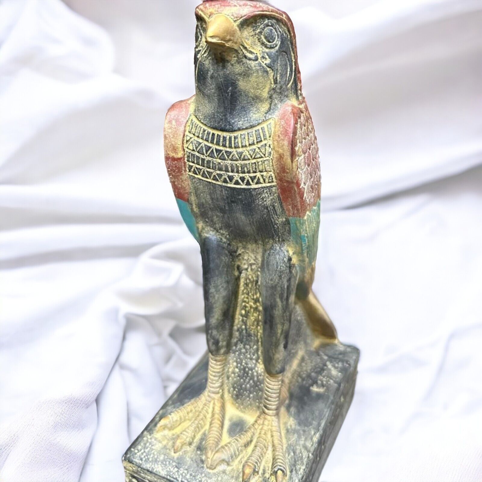 UNIQUE ANCIENT EGYPTIAN ANTIQUES Statue Large Of God Horus as Falcon Bird BC