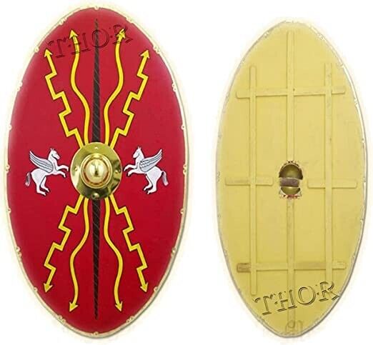 Medieval Designer Shield Armour Roman Wooden Shield Fully Functional Gift Decor