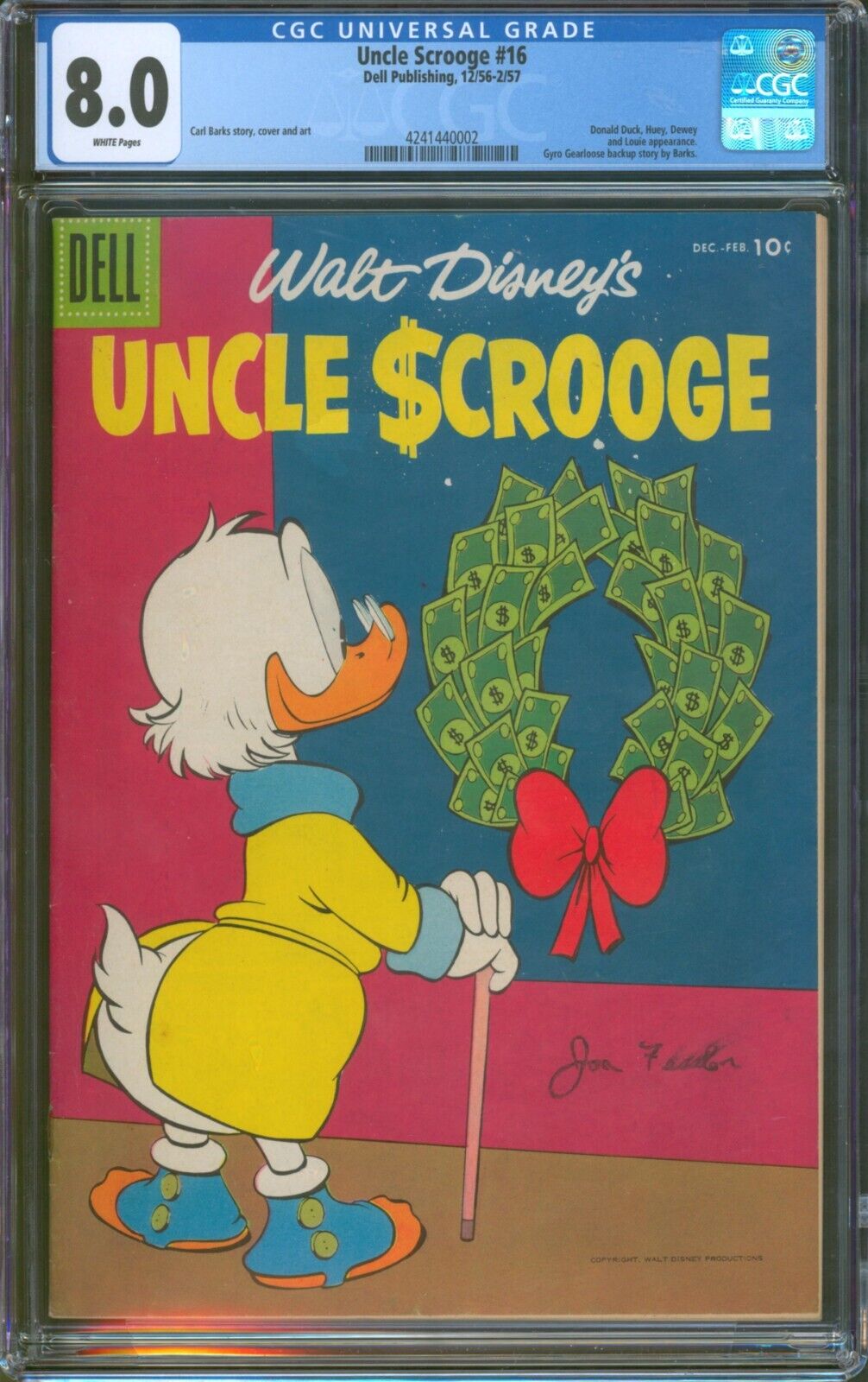 Uncle Scrooge #16 (Dell 1956) ⭐ CGC 8.0 ⭐ Carl Barks Silver Age Disney Comic