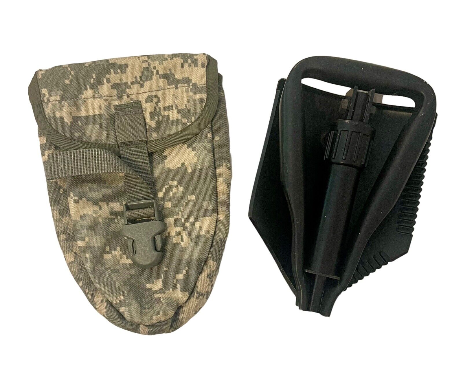 USGI Military E TOOL Entrenching Intrenching Tool Shovel w ACU UCP Cover Carrier