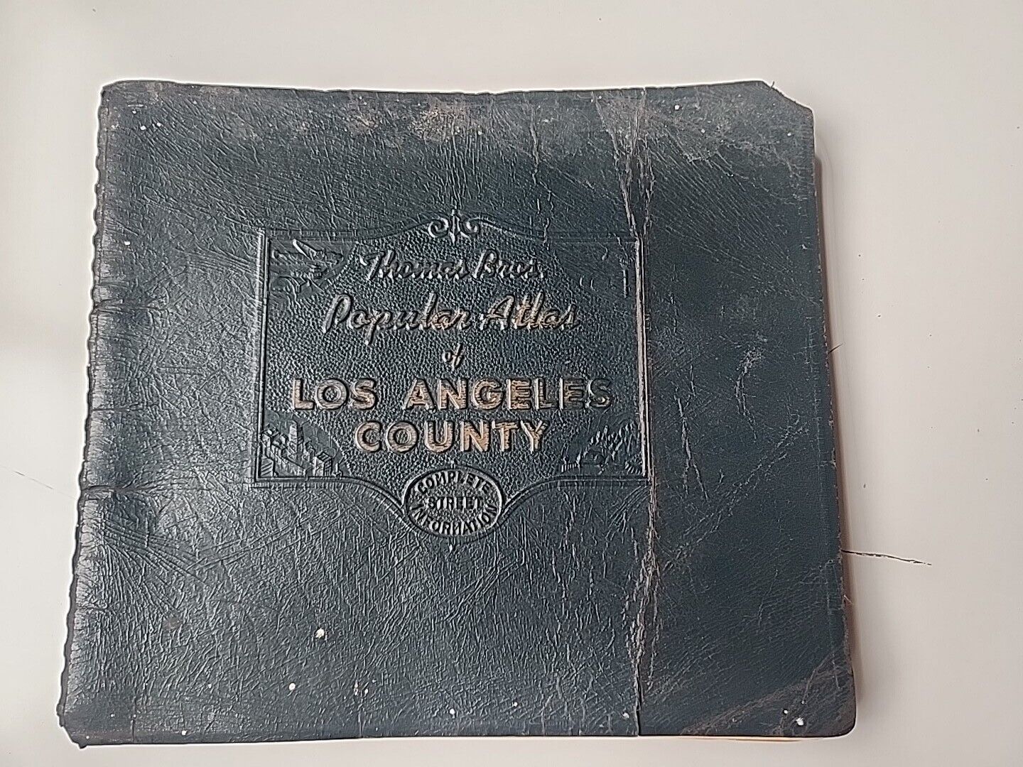 Thomas Bros. Popular Atlas Of Los Angles County Complete Street Information 1956