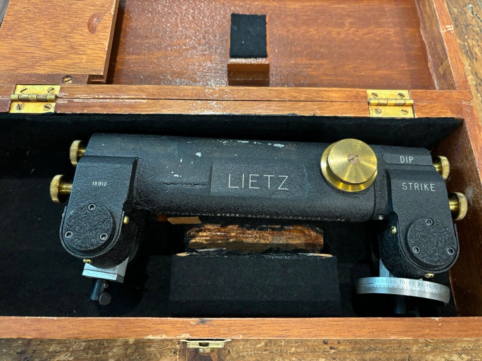 Antique / Vintage Lietz Stereo Slope And Wooden Case