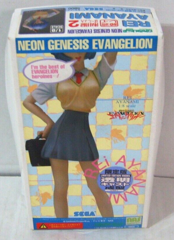 Very RARE Sega NEON GENESIS EVANGELION REI AYANAMI MODEL KIT NEW 1990s 1/8