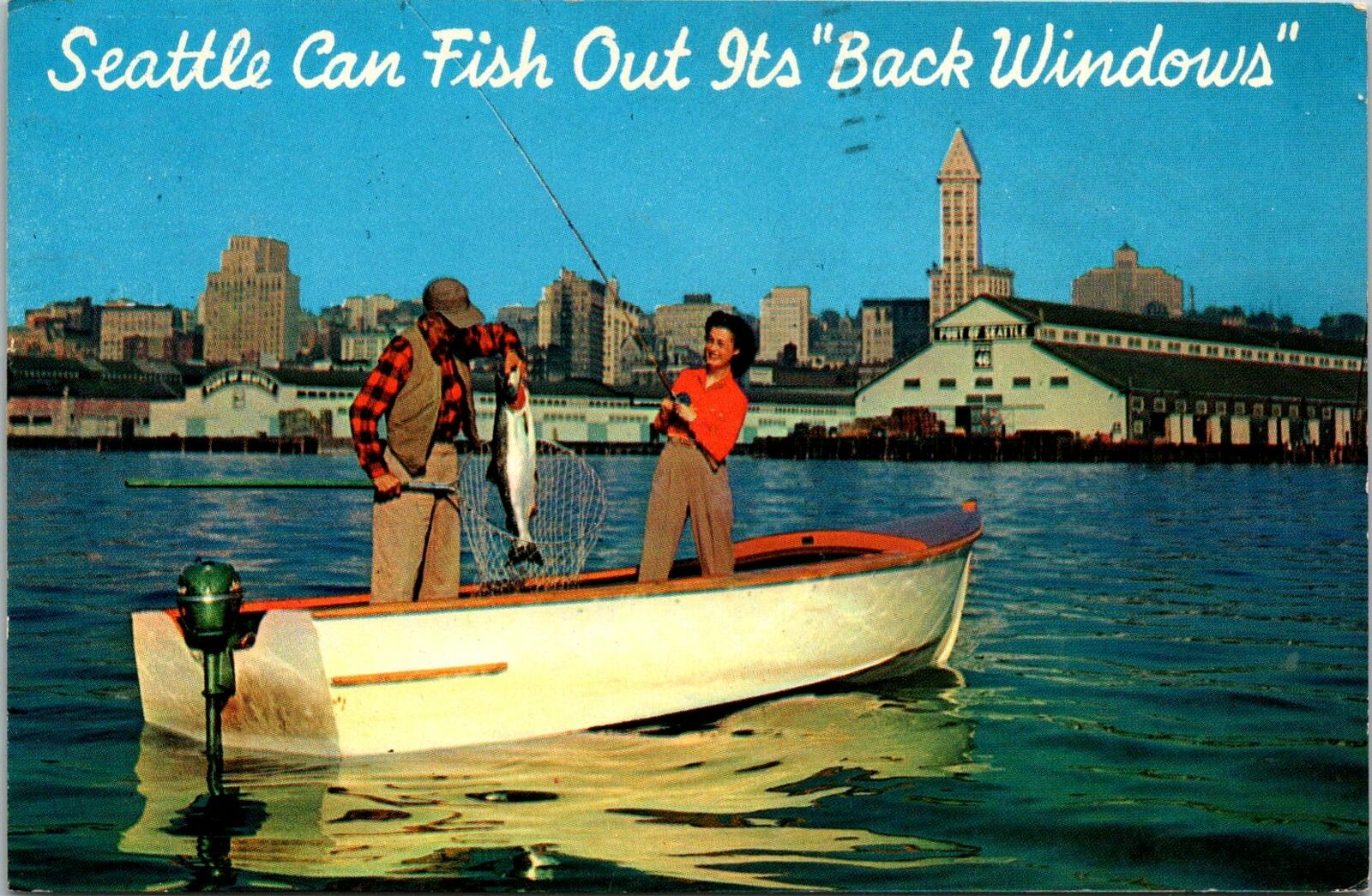 Vintage PPC - Seattle Can Fish Out Its \