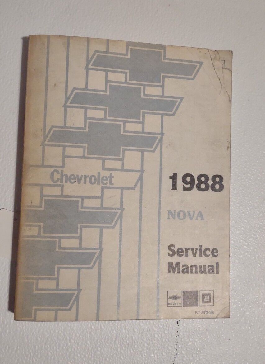 Original 1988 Chevrolet Nova Shop Service Repair Manual 88