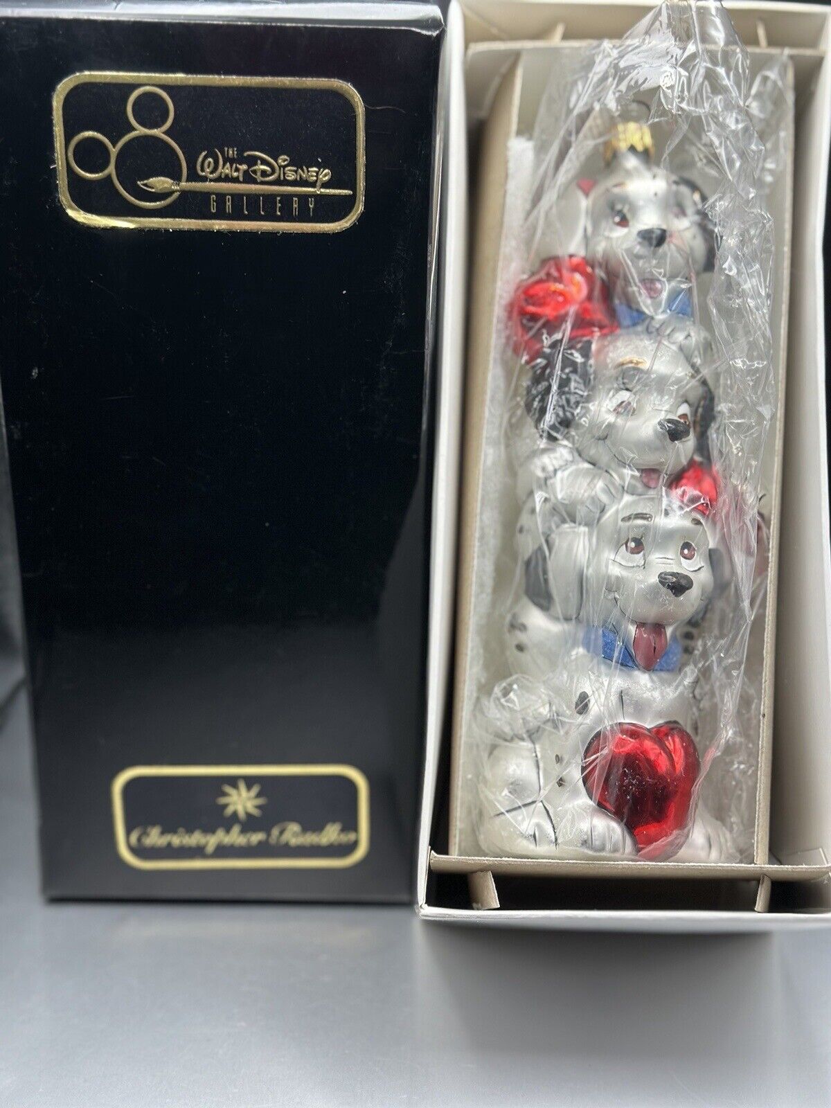 NEW '97 Disney Christopher Radko 101 DALMATIONS PUPPY POLE Ornament ORIGINAL BOX