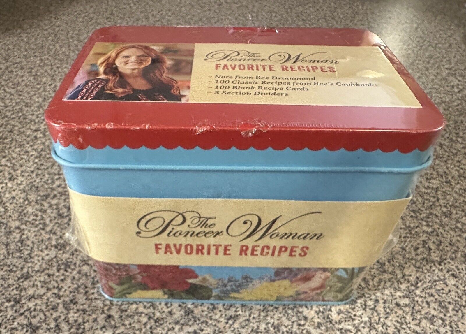 The Pioneer Woman Favorite Recipes Floral Tin Recipe Box Ree Drummond NEW