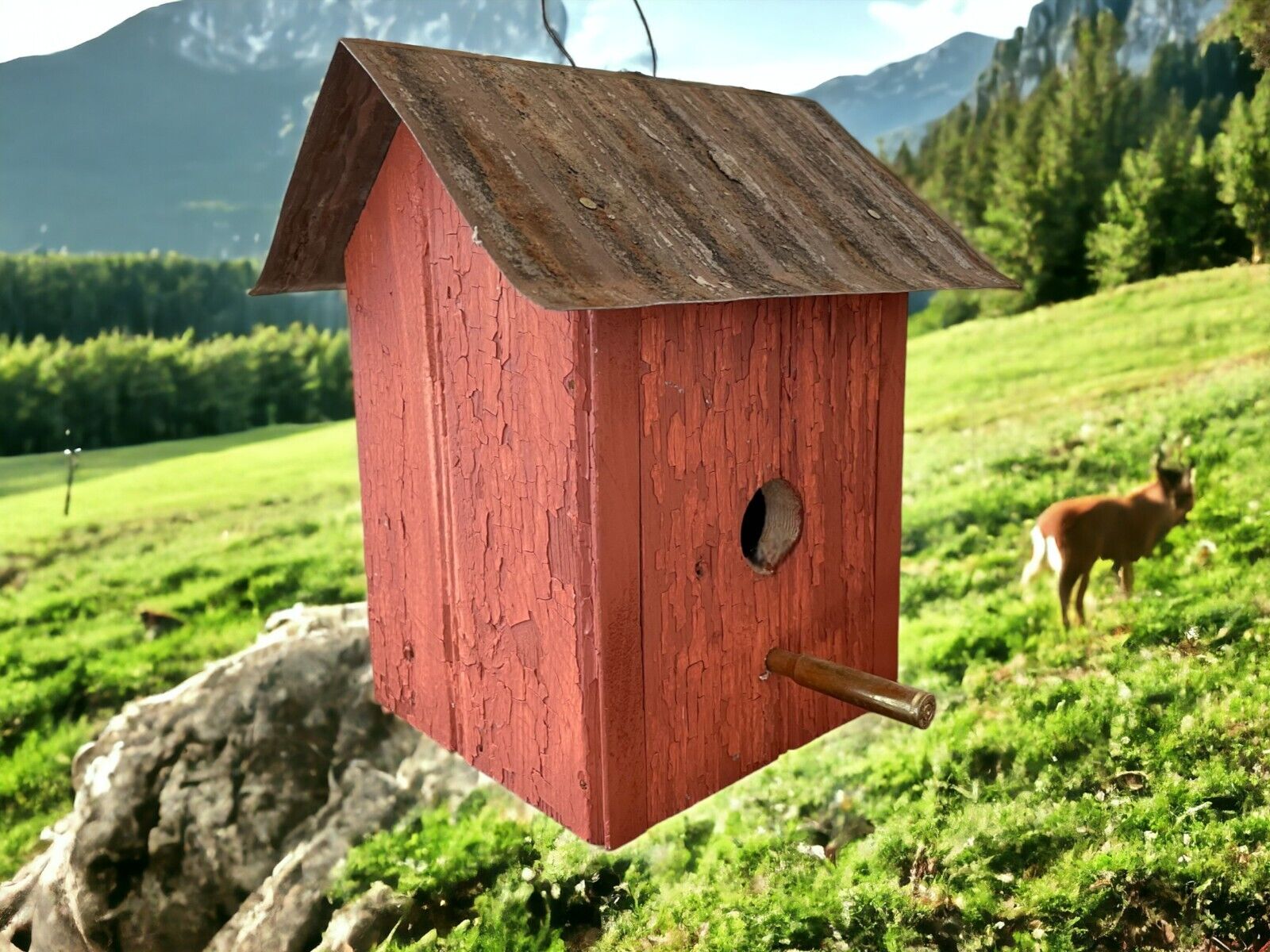 Rustic Handmade Birdhouse, Cabin Decor, Hanging Birdhouse, Hunter Gift, Bullet