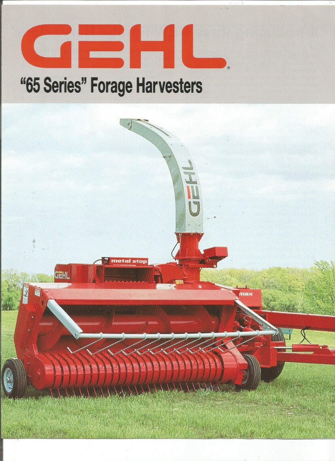 Original OE Gehl 65 Series Models 865 1065 1265 Forage Harvesters Sales Brochure