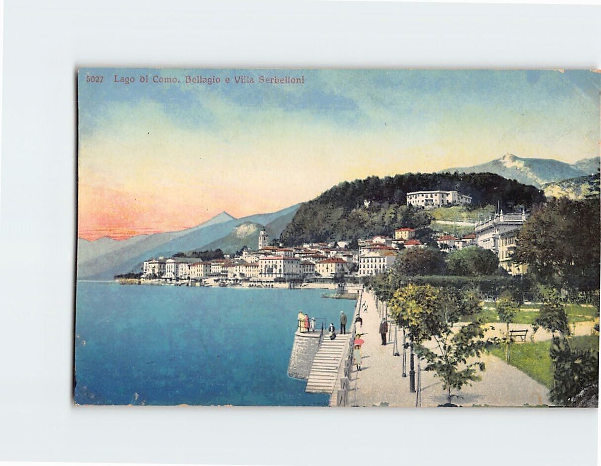 Postcard Bellagio e Villa Serbelloni, Lago di Como, Italy