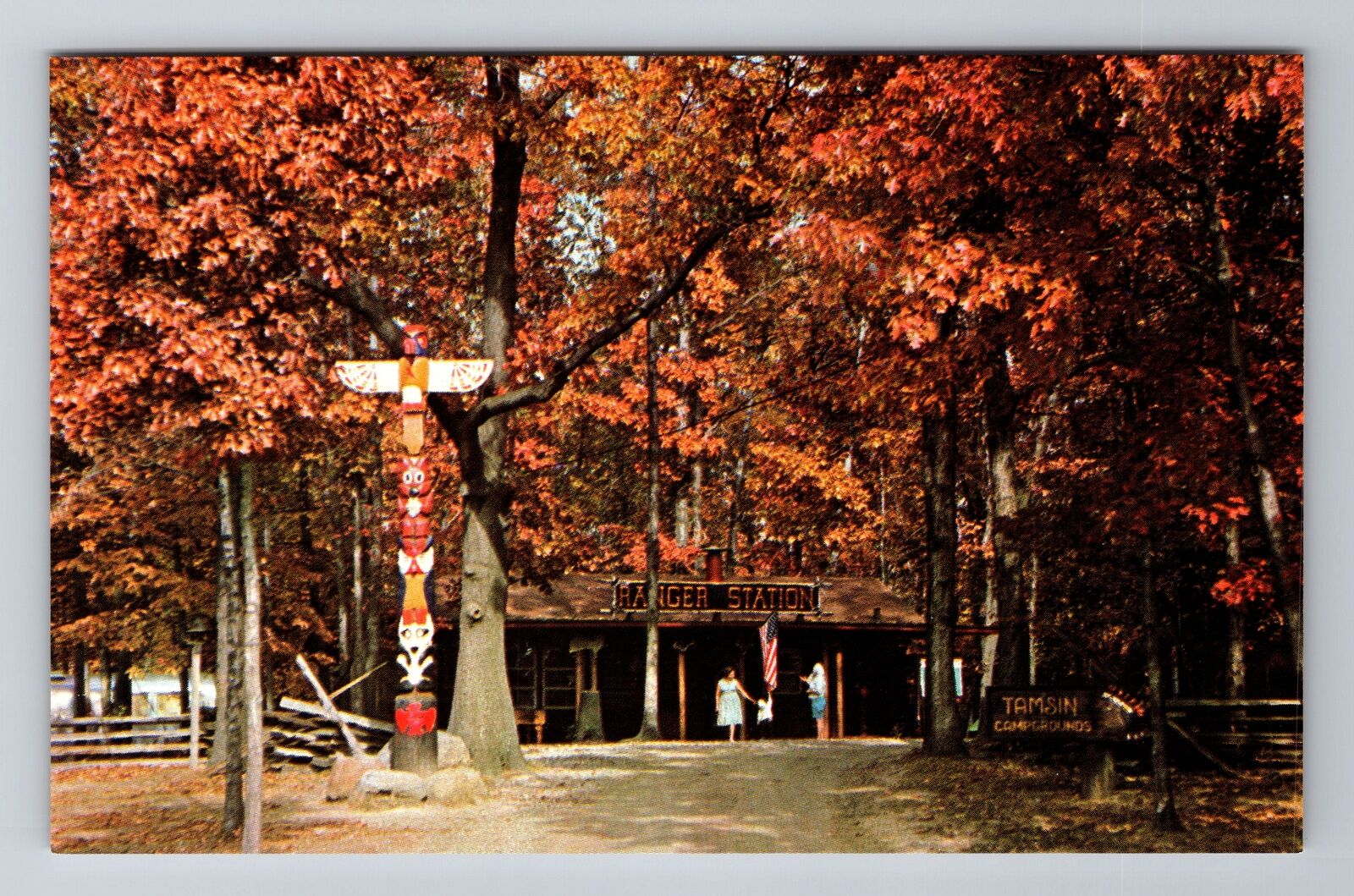 Peninsula OH-Ohio, Campground Entrance, Tamsin Park, Antique, Vintage Postcard