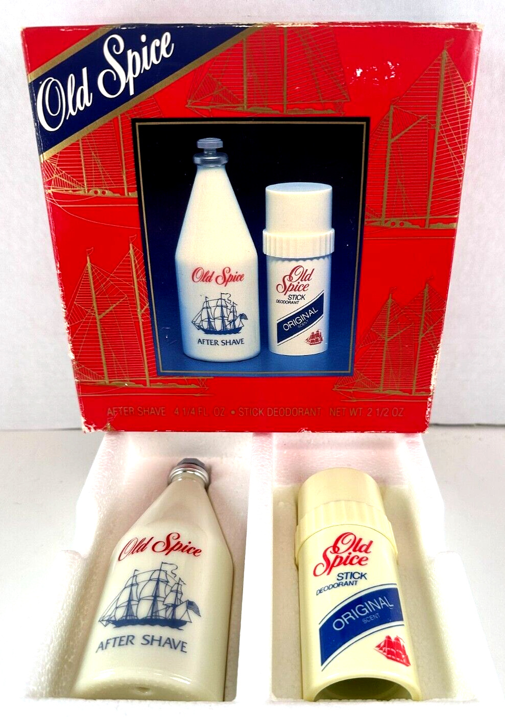 Vintage Old Spice After Shave & Deodorant Stick NEW NIB Boxed Set