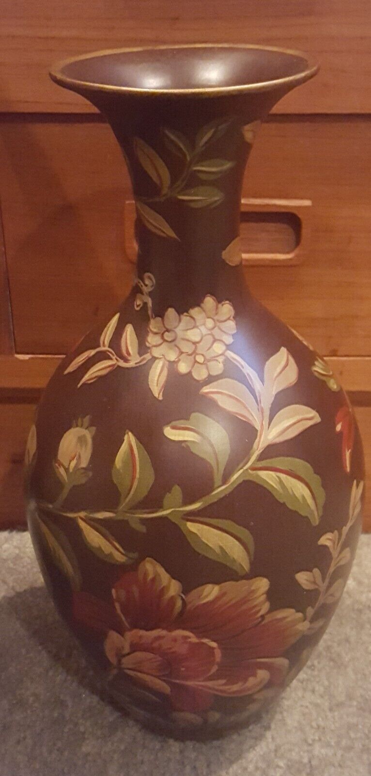 Decorative Vintage Floral Toyo Vase Designed By Lilian August