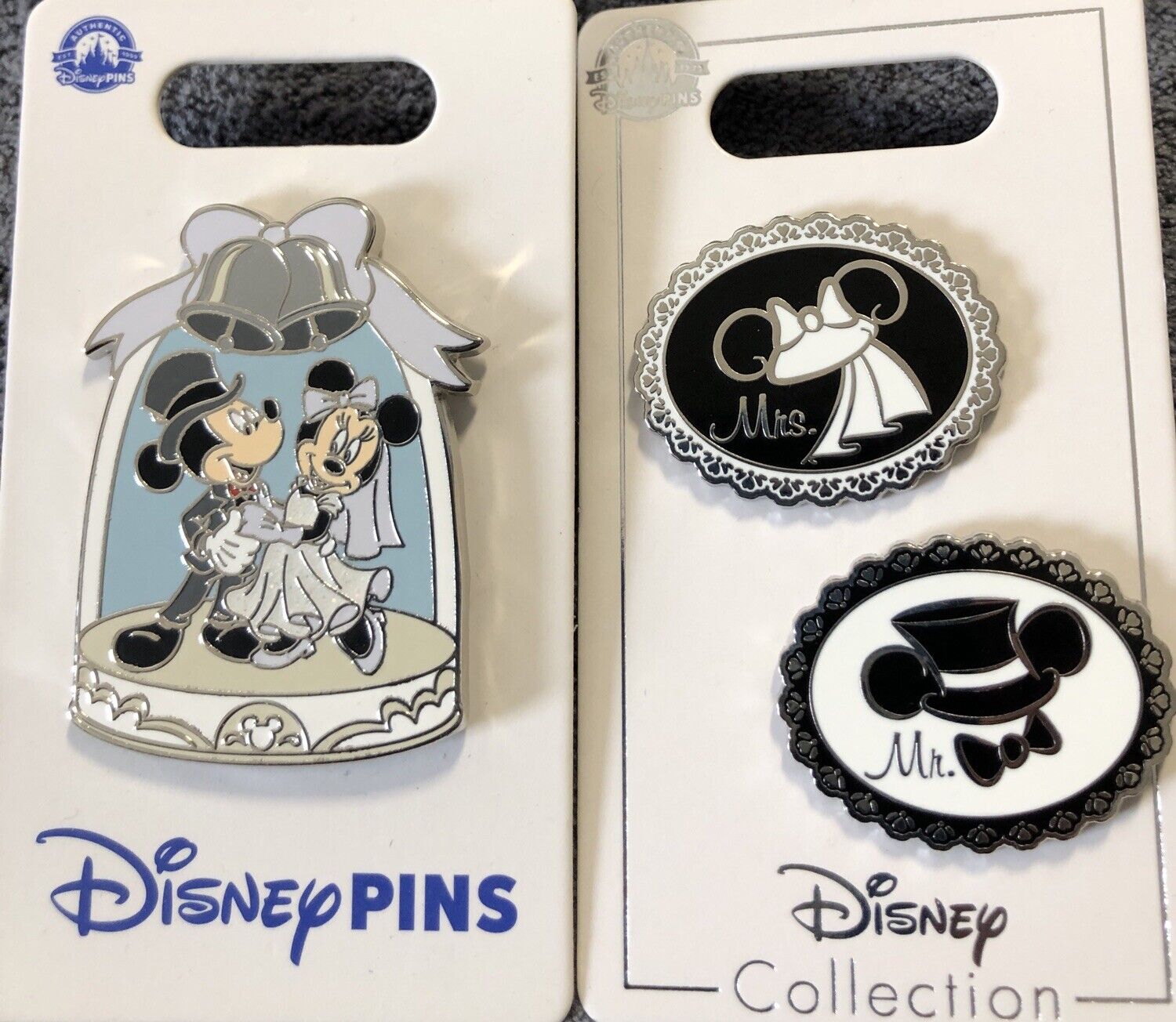 Disney Parks Mickey And Minnie Mouse Wedding   Mr. & Mrs. 3 Pins