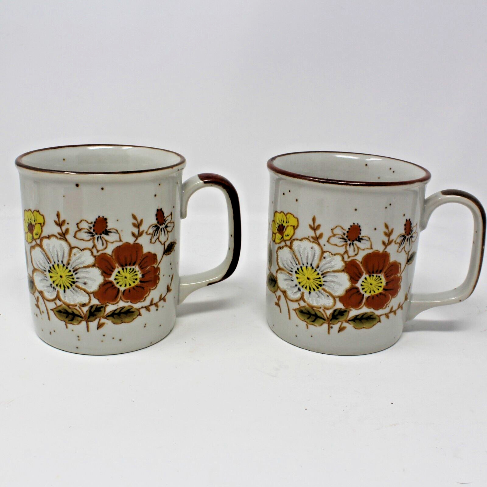 2 Lunch Mates Spring Cultura Collection Coffee Mugs Set Vintage Floral 70s Japan