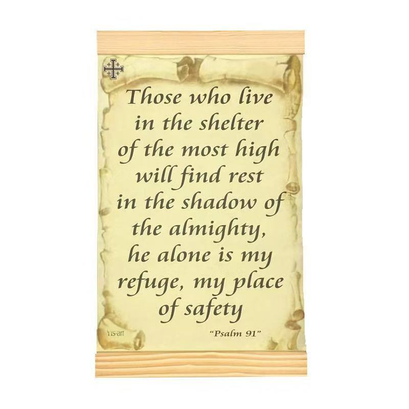 Psalm 91 The Soldier's Prayer Those who live in the shelter 8x12 Hand Made print